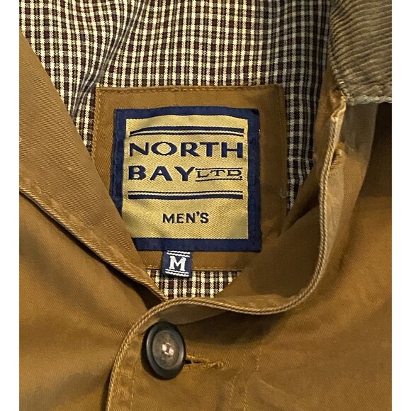 North Bay Jacket Men's SZ Med Brown Removable Lining Button Front & Sleeves - Picture 5 of 12